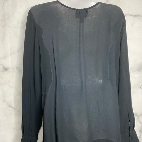 💕3/$50💕 Cynthia Rowley Black Blouse Medium - Picture 5 of 7